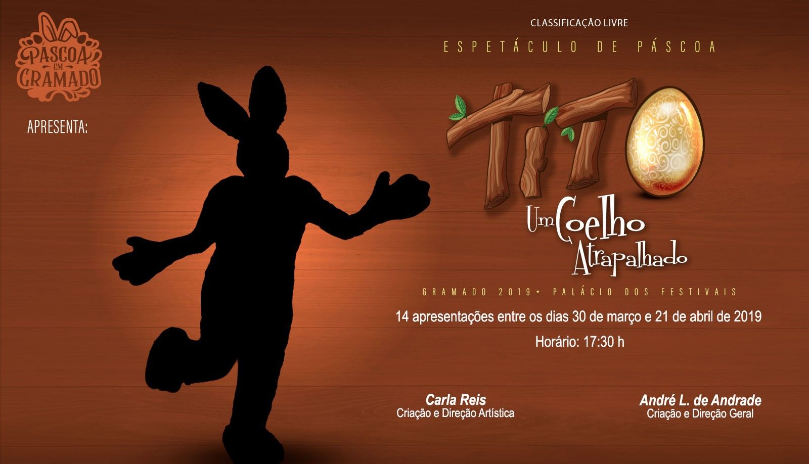 Espetáculo infantil será uma das atrações da Páscoa em Gramado